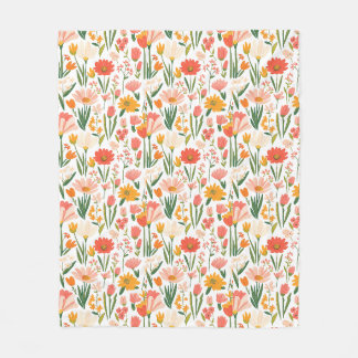 Couverture Polaire  A seamless pattern of spring flowers 