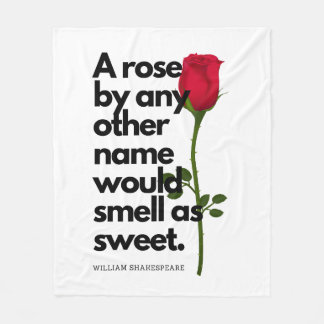 Couverture Polaire A SHAKESPEARE POEM AND A ROSE  Fleece Blanket 