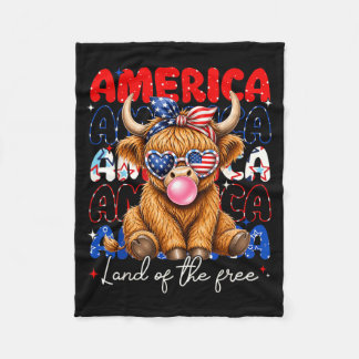 Couverture Polaire Aamerica Terre de la vache des Highlands Femmes pa