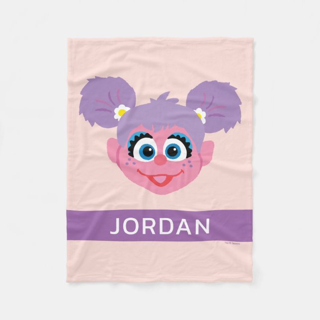 Couverture Polaire Abby Cadabby | Face de fleurs | Ajouter Votre Nom (Devant)