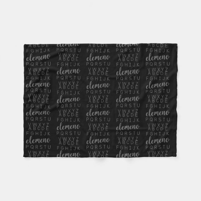 Couverture Polaire ABC Elemeno Alphabet Maternelle préscolaire (Devant (Horizontal))