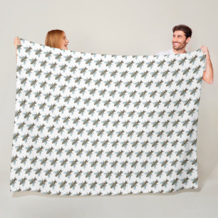 Couverture Polaire Abeille domestique (blanche) - Plaid en laine