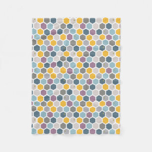 Couverture Polaire Abeilles de nid d'abeille