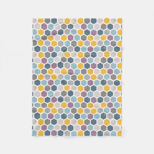 Couverture Polaire Abeilles de nid d'abeille (Devant)