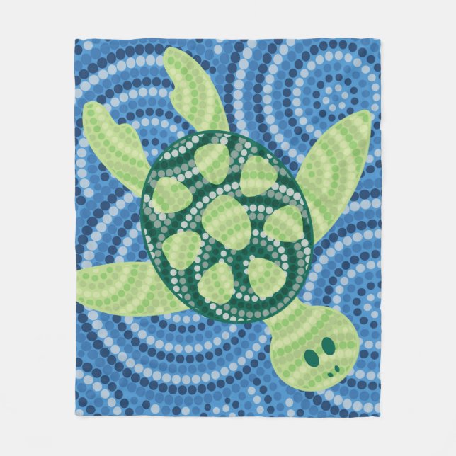 Couverture Polaire Aboriginal turtle (Devant)