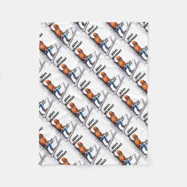 Couverture Polaire Aboriste Arbre chirurgien Anniversaire cadeau prés (Devant)