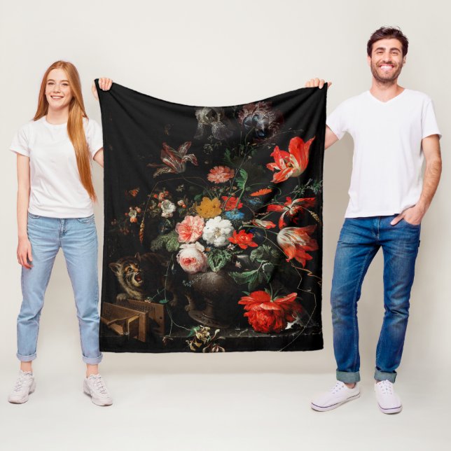 Couverture Polaire Abraham Mignon Le Bouquet Renversé. Floral (En situation)