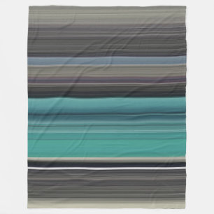 Couverture Polaire Abstract #1: Teal and grey