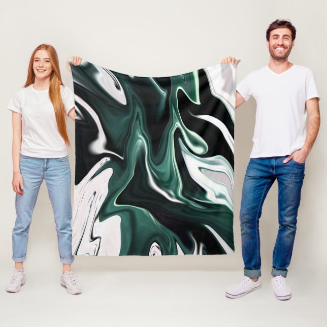 Couverture Polaire Abstract elegant fluide marble liquide (En situation)