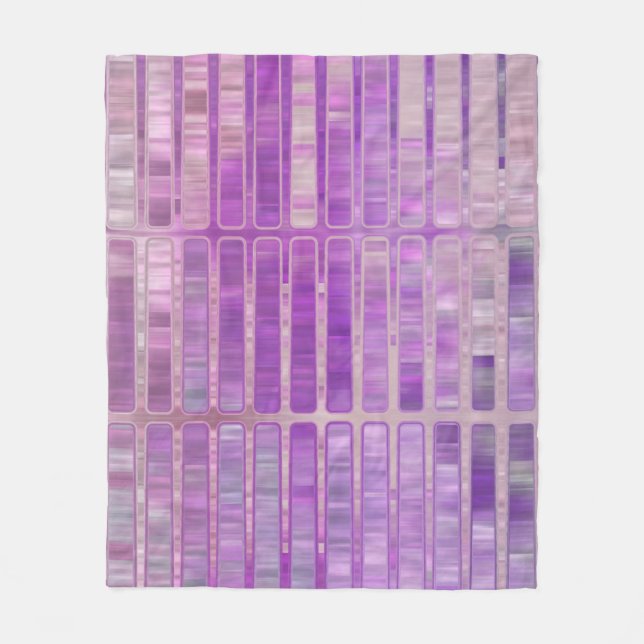 Couverture Polaire Abstrait brillant en mosaïque violet arrière - pla (Devant)