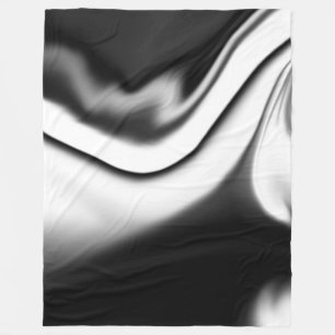 Couverture Polaire Abstrait en noir et blanc