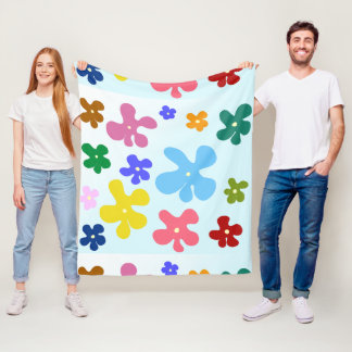 Couverture Polaire Abstrait Floral Mandala Motif Design rouge