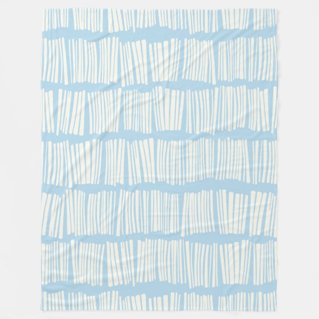 Couverture Polaire Abstrait moderne Motif en Pastel Bleu clair (Devant)