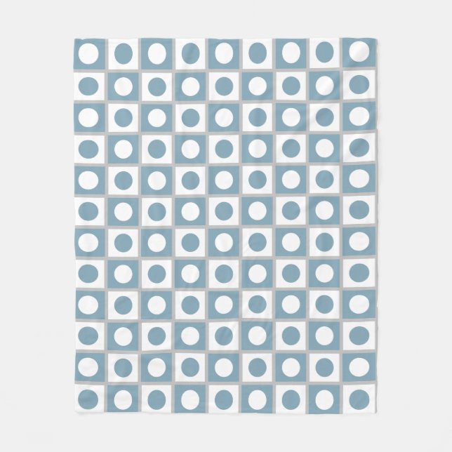 Couverture Polaire Abstrait moderne Turquoise & blanc (Devant)