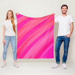 Couverture Polaire Abstrait Pink Swir
