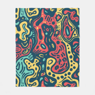 Couverture Polaire Abstrait psychédélique