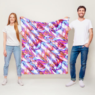 Couverture Polaire Abstrait sans couture brosse trait moderne multico