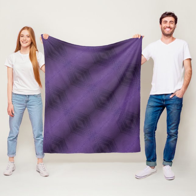 Couverture Polaire Acceptation | Motif Boho violet écectique (En situation)