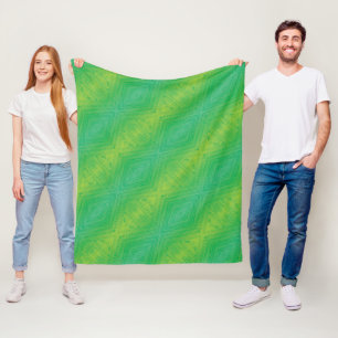 Couverture Polaire Acceptation   Motif de Shibori jaune bleu