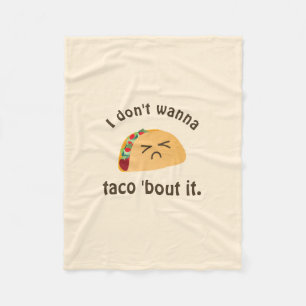 Couverture Polaire Accès de taco 'il humour mignon drôle de calembour