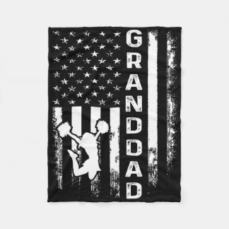 Couverture Polaire Acclamer Papy Drapeau Américain Cheerleading Cheer