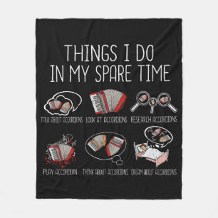 Couverture Polaire Accordéon Player Venin Men Folk Music Accordion