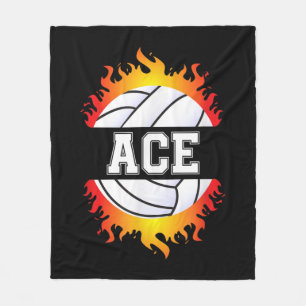 Couverture Polaire Ace Name Volley Player Boys Ball and Net Sport
