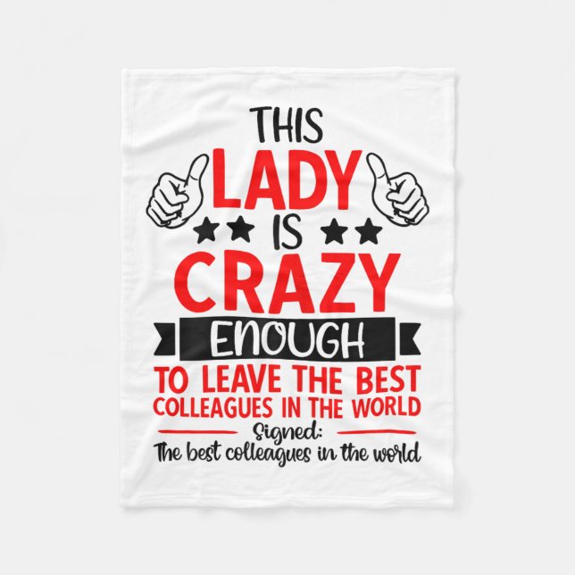 Couverture Polaire Adieu Collègue de Travail qui Part, Collègue qui S (Devant)