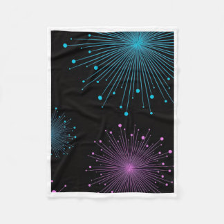 Couverture Polaire ADOM Glowing Fireworks Abstract Blanket