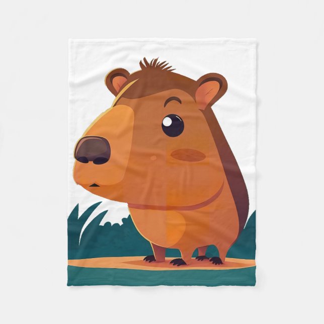 Couverture Polaire adorable capybara (Devant)