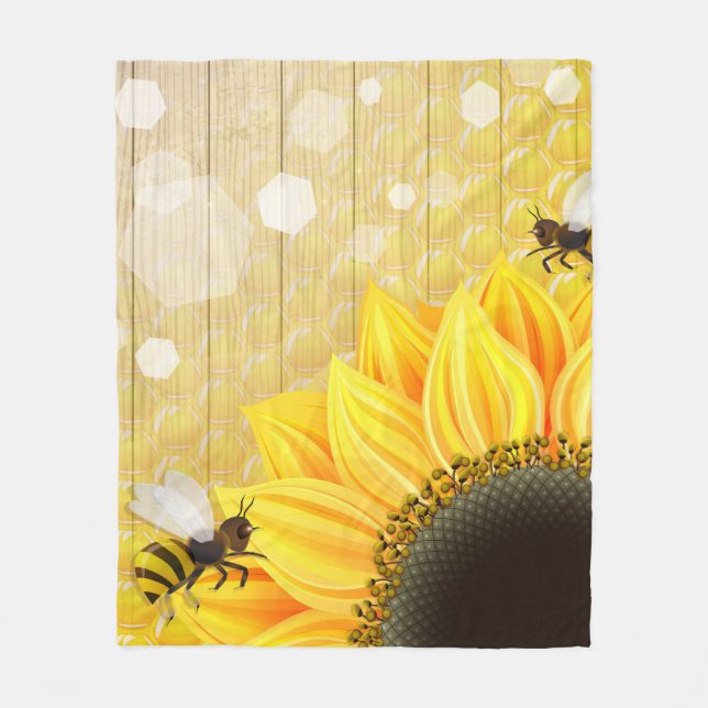 Couverture Polaire Adorable gaffez l'abeille (Devant)