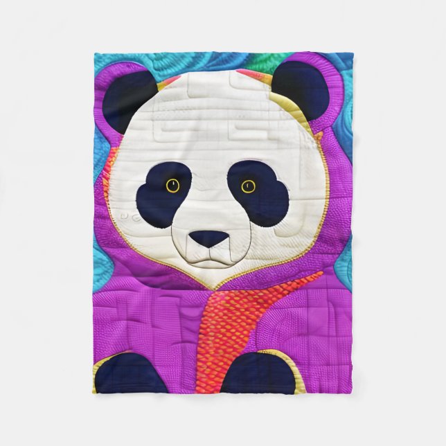 Couverture Polaire Adorable Petit Panda - Conception Plat (Devant)