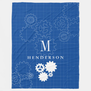 Couverture Polaire Adulte fait sur commande de monogramme de style de