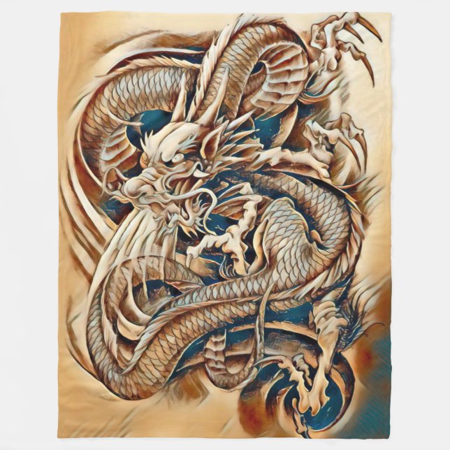 Couverture Polaire Aerographe chinois immortel d'empereur de dragon (Devant)