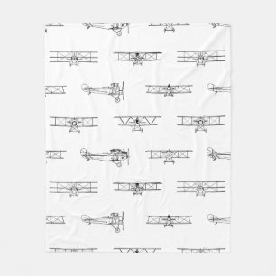 Couverture Polaire Aéronefs Vintages - COULEUR SUR MESURE