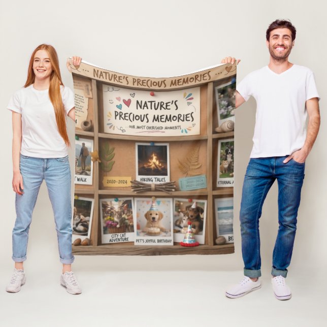 Couverture Polaire Aesthetic Blurred Nature & Pets Memory Box (En situation)