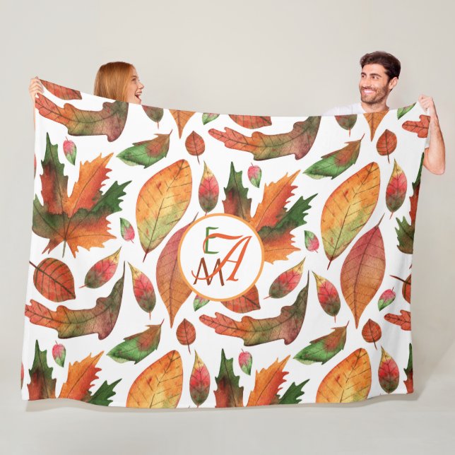 Couverture Polaire Affaire Orange Green Decor (En situation)