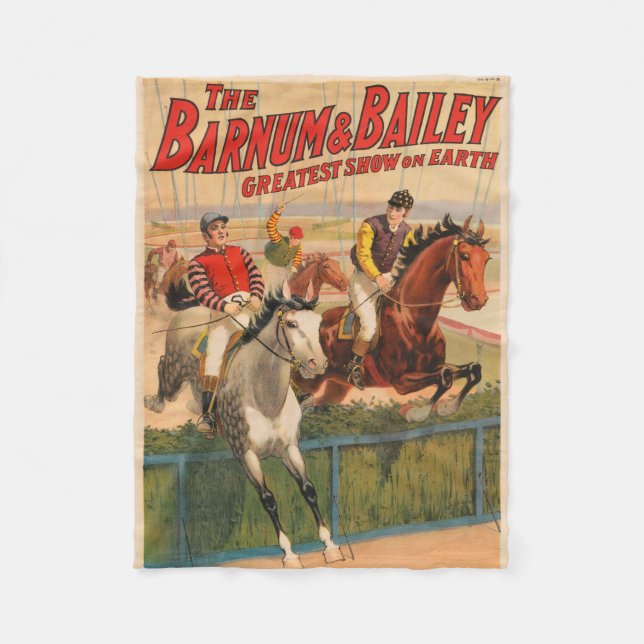 Couverture Polaire Affiche De Cirque De Jockeys Sur Les Chevaux Qui S (Devant)