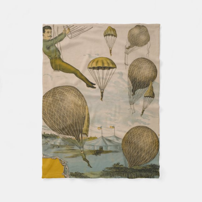 Couverture Polaire Affiche De Cirque D'Un Ballon Aérien (Devant)