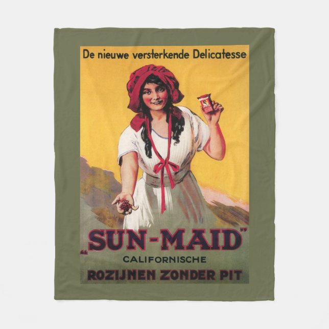 Couverture Polaire Affiche de raisin sec de la Californie de (Devant)