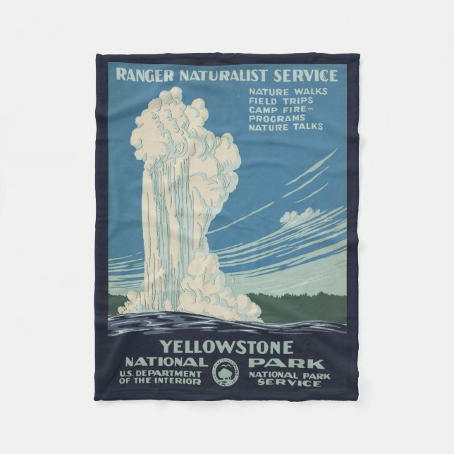 Couverture Polaire Affiche De Voyage Pour Le Parc National De Yellows (Devant)