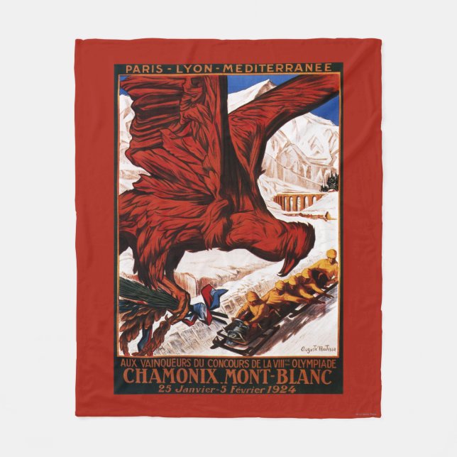 Couverture Polaire Affiche des Jeux olympiques d'hiver de 1924 (Devant)
