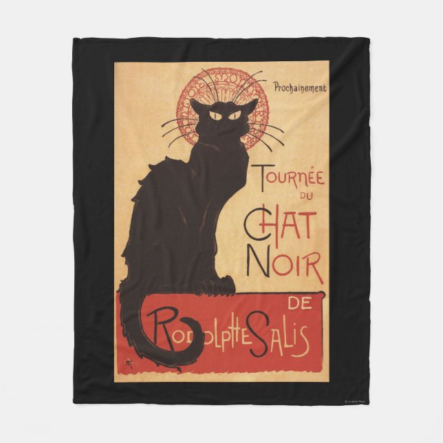 Couverture Polaire Affiche Noir de promo de chat noir de troupe de (Devant)