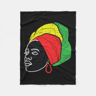 Couverture Polaire Afro Femme Noir Histoire Mois Couleur Hommes Femme