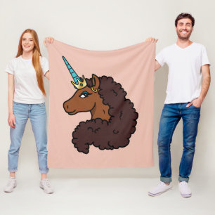 Couverture Polaire Afro Unicorn   Unique