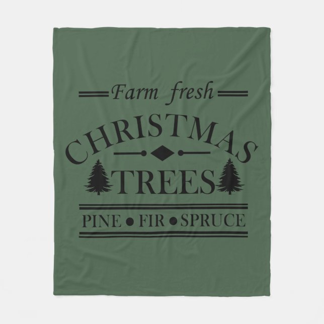 Couverture Polaire Agritourisme Joyeux arbres de Noël (Devant)