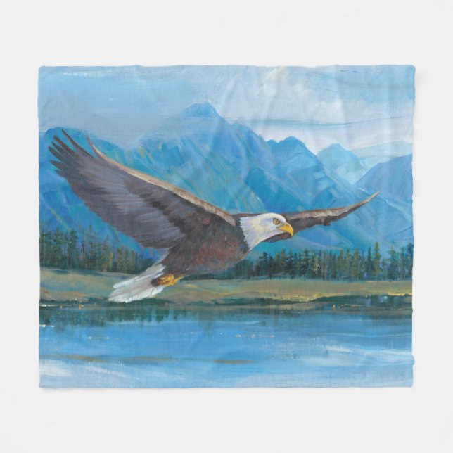 Couverture Polaire Aigle à tête blanche (Devant (Horizontal))