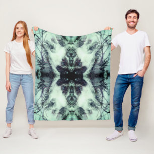 Couverture Polaire Aiguilles de pin couvertes de neige hiver Nature A