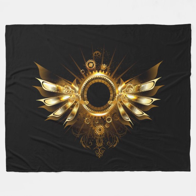 Couverture Polaire Ailes de Steampunk (Devant (Horizontal))