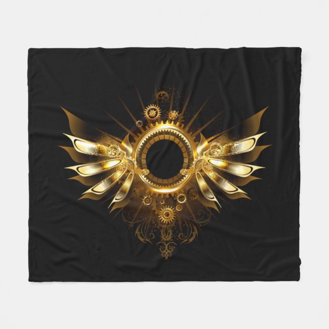 Couverture Polaire Ailes de Steampunk (Devant (Horizontal))